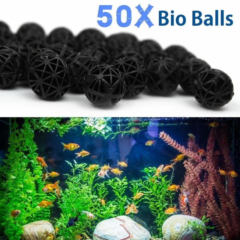 Aquarium Planted Tank Filter - 50 Adet 16mm Akvaryum Biyolojik Filtre