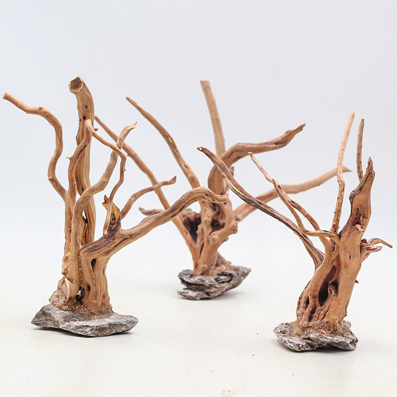 Aquarium Plant Roots - 1 adet akvaryum peyzaj ahşap süsler
