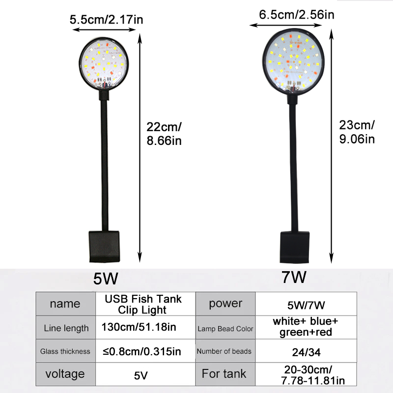 USB Akvaryum LED Lambası Balık - Aquarium Plant Grow Light incelemesi ve fiyatı