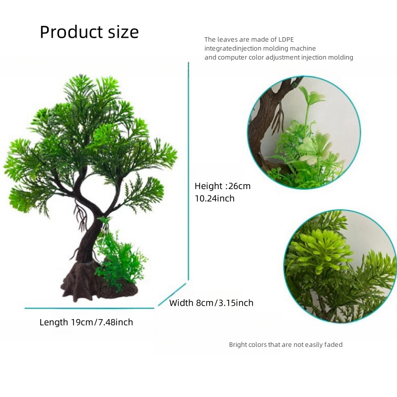Balık tankı DIY yapay akvaryum - Aquarium Plant Roots incelemesi ve fiyatı