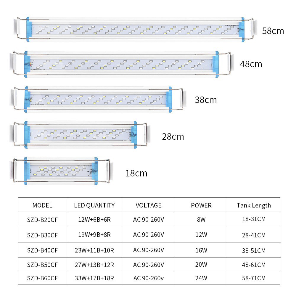 1 adet 90-260V balık tankı lam - Aquarium Plant Grow Light incelemesi ve fiyatı